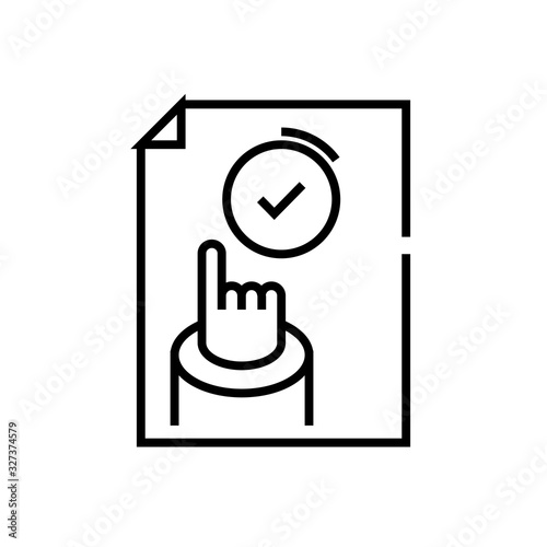 Right choise line icon, concept sign, outline vector illustration, linear symbol.