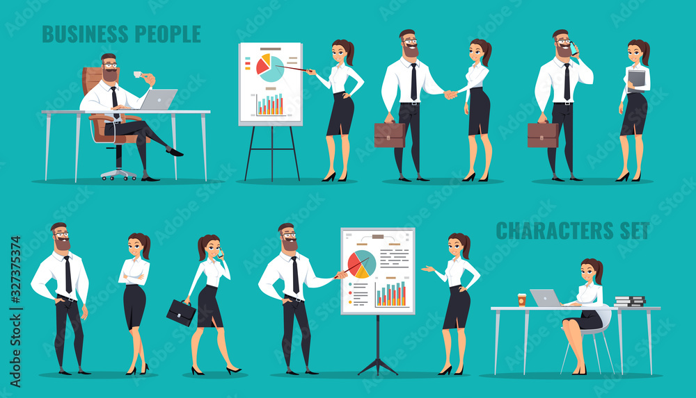 Obraz premium Vector characters design