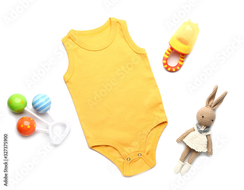 Baby clothes with toys and ...