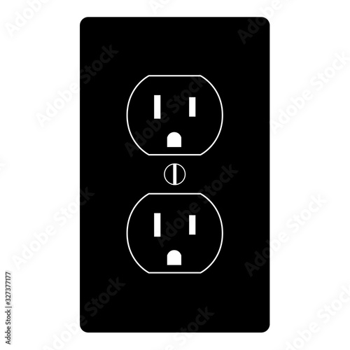  Electrical Plugin Outlet Cover Vector Illustration Graphic Icon