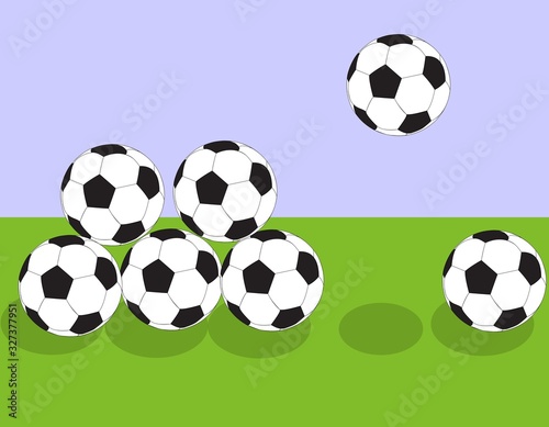 Vector Soccer balls icon  sport concept