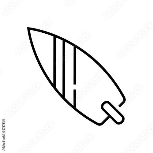 Serfing line icon, concept sign, outline vector illustration, linear symbol.