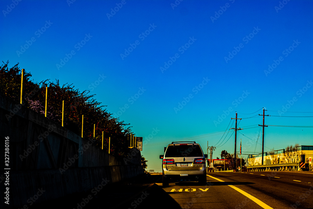 Obraz premium cars on the highway