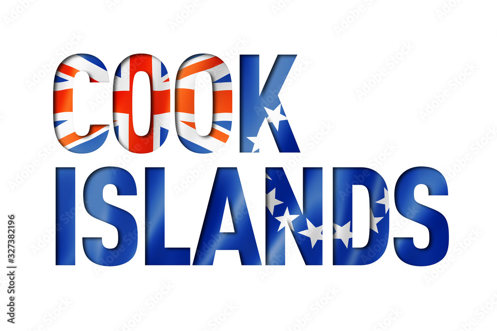 Cook Islands flag text font