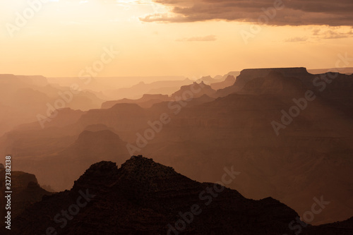 Grand Canyon sunset view along historic Route 66  from Chicago to Santa Monica - Los Angeles