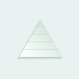 paper pyramid icon. finance pyramide sign. 