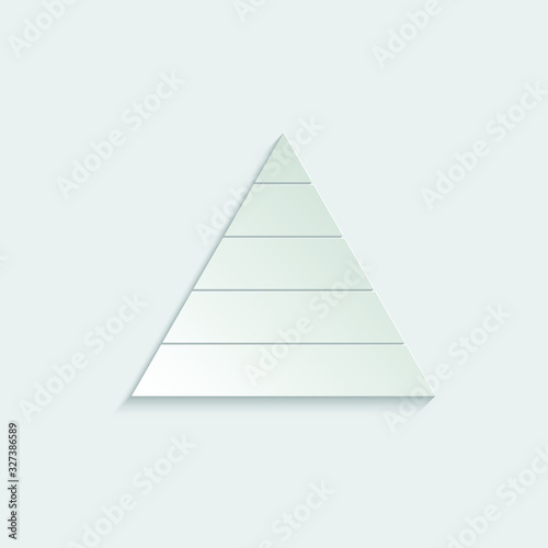 paper pyramid icon. finance pyramide sign. 