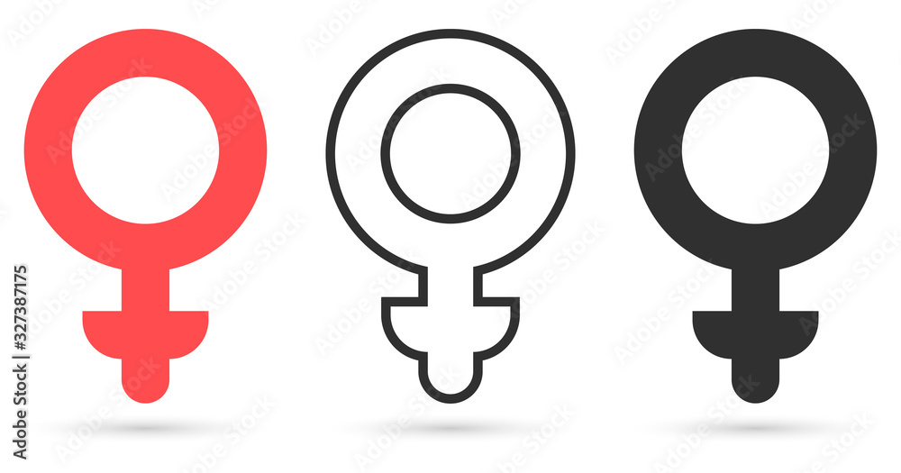 Female gender symbols, icons design template, vector illustration Female gender symbols, icons design template, vector illustration