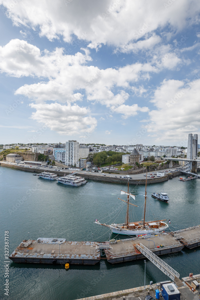 Naklejka premium Cityscapes in Brest, Brittany, France