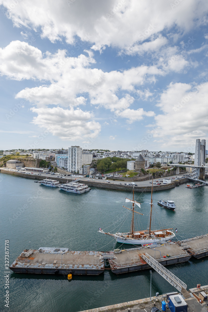 Cityscapes in Brest, Brittany, France