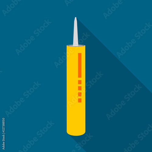 Isolated object of tube and super sign. Web element of tube and caulk stock symbol for web.