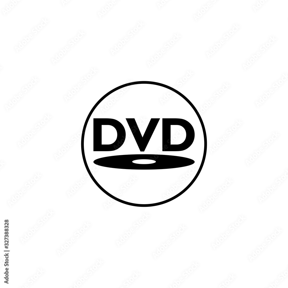 Obraz premium DVD logo icon on white background