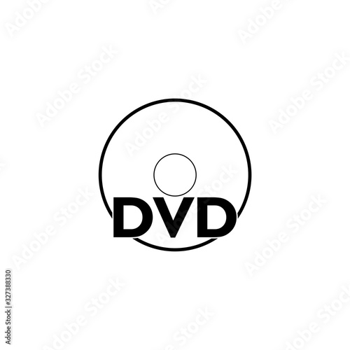 DVD logo icon on white background