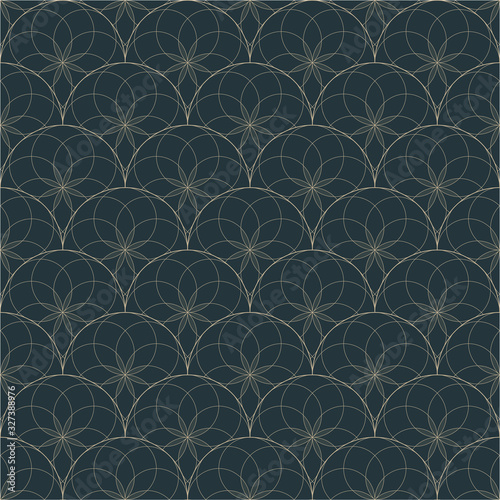 Seamless Vector Pattern. Editable strokes, luxurious design. 