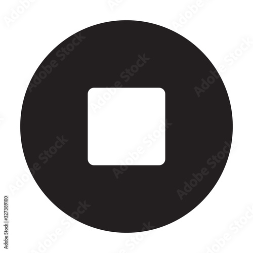 Fastener head vector icon.Black vector icon isolated on white background fastener head.