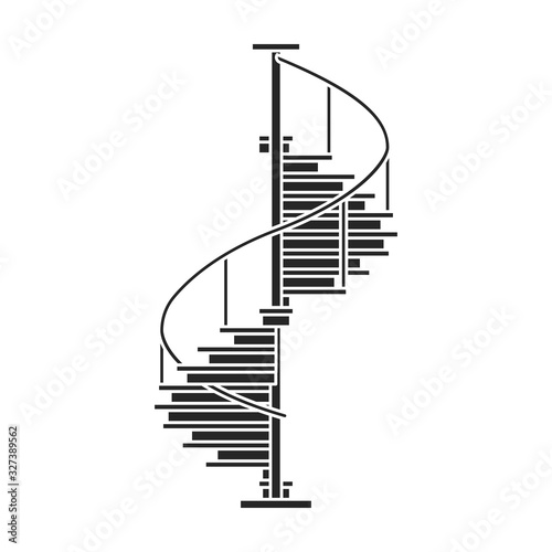 Metal staircase vector icon.Black vector icon isolated on white background metal staircase.