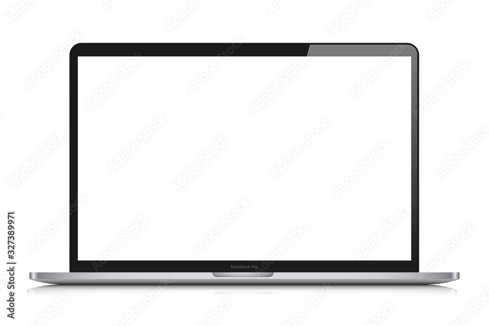 laptop isolate blank screen display mockup vector laptop isolate blank screen display mockup vector