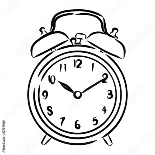 alarm clock isolated on white background