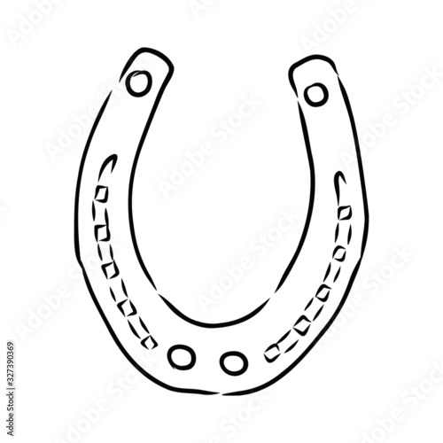 horseshoe on white background