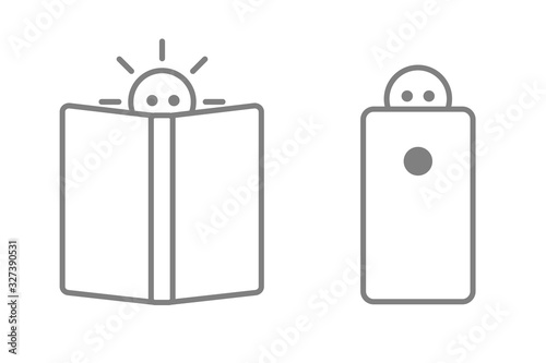 literature book fan education mobile scale vector
