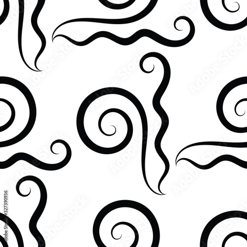 Wave seamless vector pattern or monochrome modern background