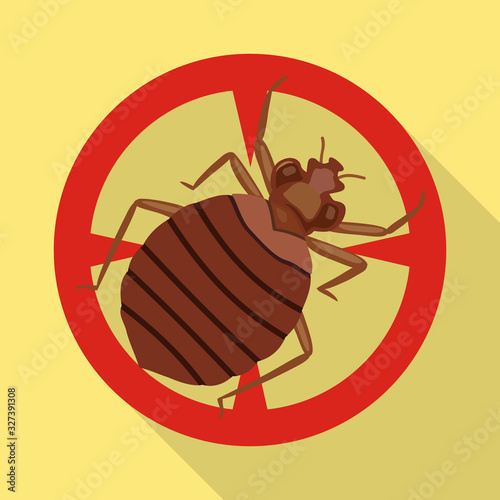 Bedbug vector icon.Flat vector icon isolated on white background bedbug .