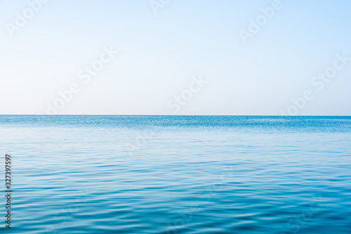 Wallpaper Mural Calm Sea Ocean And Blue Sky Background Torontodigital.ca