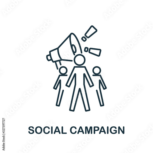 Social Campaing icon from digital marketing collection. Simple line element Social Campaing symbol for templates, web design and infographics photo