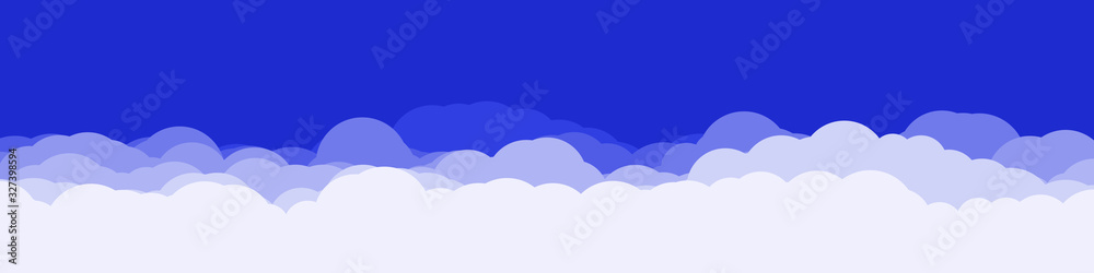 Abstract Color Clouds Sky Generative Art background illustration