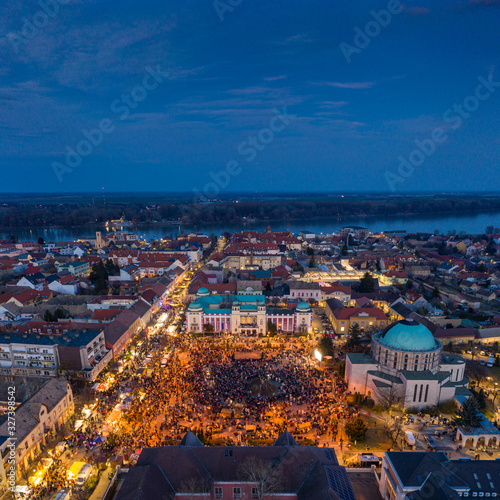 Mohacsi Busojaras carnival for spring greetings photo