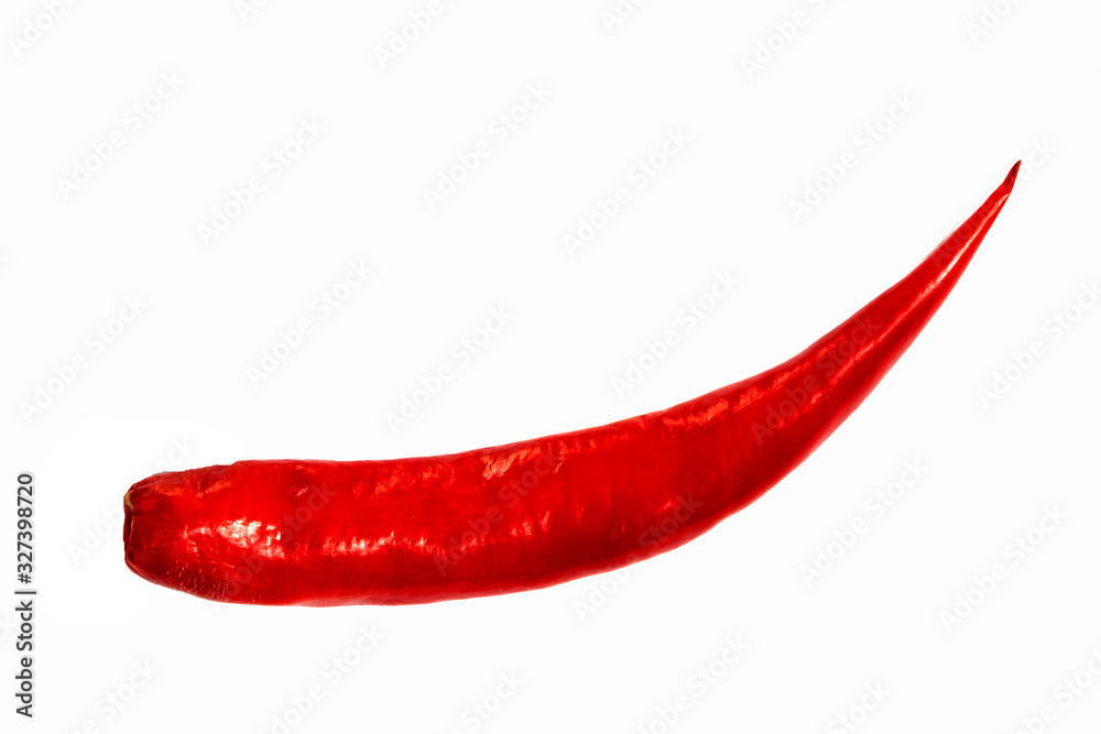 Red peppers on a white background Red peppers on a white background