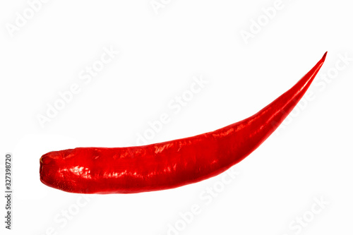 Red peppers on a white background
