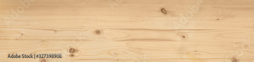 Background texture of natural spruce board with knots. Top view background banner photo