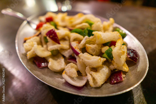 Golden crispy squid, chinese cuisine
