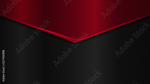 Black and red metal texture background. Vector illustration