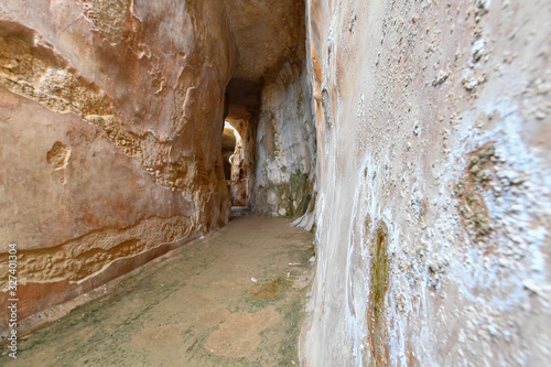 The antique underground reservoir in NP Zippori, Galilee, Israel