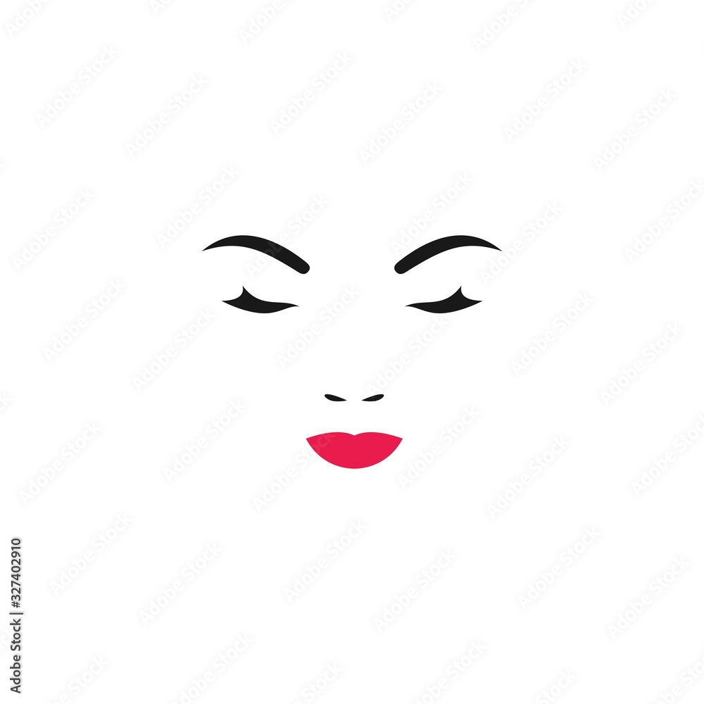 Woman face logo for salon and hair treatment, spa Woman face logo for salon and hair treatment, spa