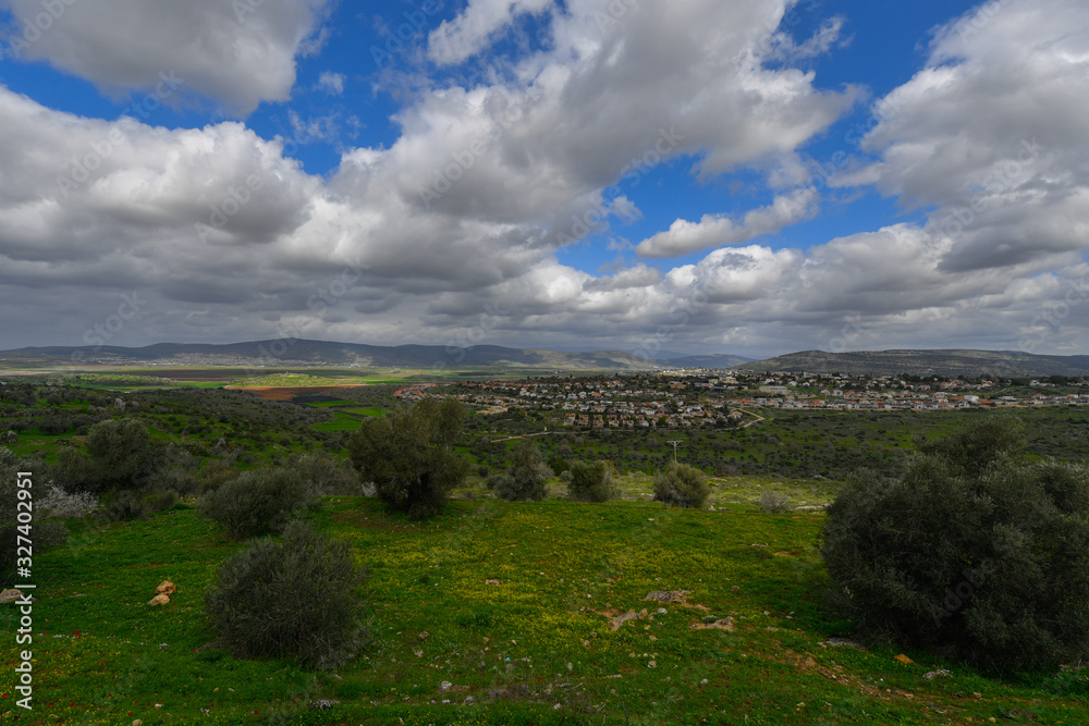 Typical Israeli landscape with clouds