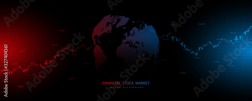 Finance statistics and data Analytics. Stock exchange market, investment, finance and trading. Trading platform. Perfect for web design, banner and presentation. Vector illustration.