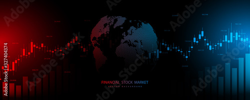 Finance statistics and data Analytics. Stock exchange market, investment, finance and trading. Trading platform. Perfect for web design, banner and presentation. Vector illustration.