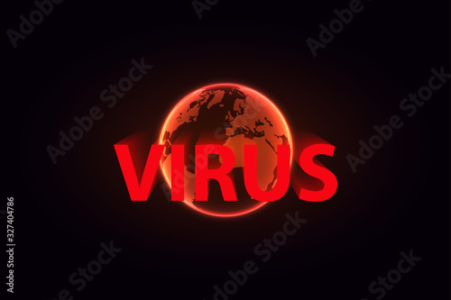 Virus and globe vector. 2019-nCoV. China pathogen respiratory coronavirus 2019-nCoV. Flu spreading in the world. Dangerous Chinese ncov corona virus, SARS pandemic risk alert