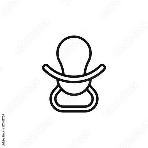 baby nipple outline icon on white background, vector symbol