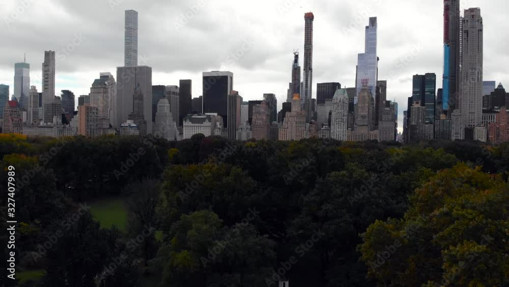 New York cityscape aerial view from Central park, USA landmark New York cityscape aerial view from Central park, USA landmark