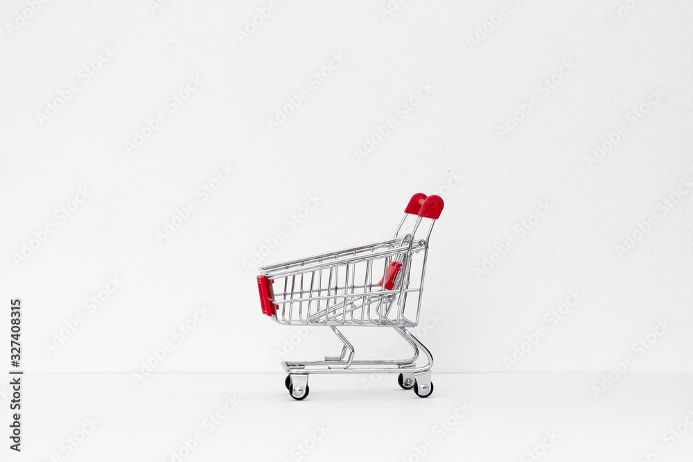 mini trolly with white background