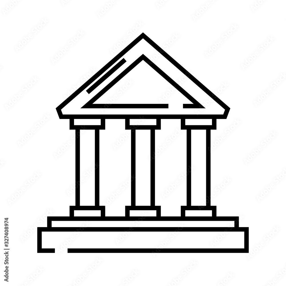 Judgement hall line icon, concept sign, outline vector illustration, linear symbol. Judgement hall line icon, concept sign, outline vector illustration, linear symbol.