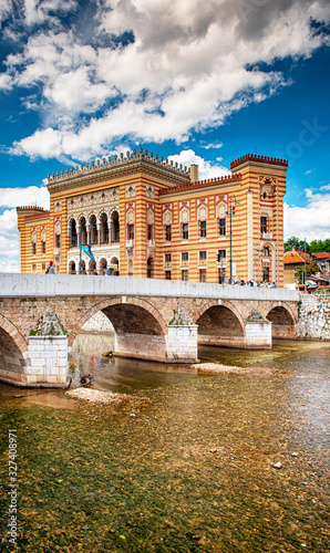 City Hall in the old town of Sarajevo