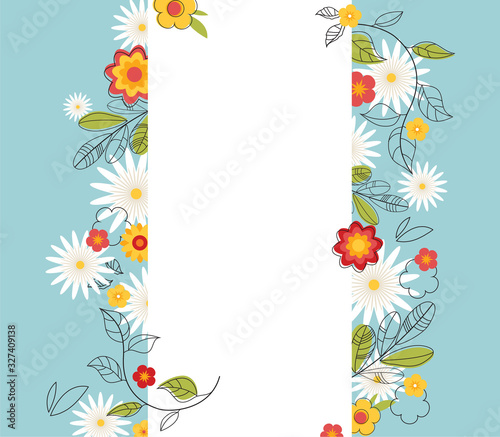 Floral Spring Graphic Design with Colorful Flowers . can be used for greeting cards  promotion tshirt  prints banners  posters  cover design templates  social media stories and greeting cards. Vector