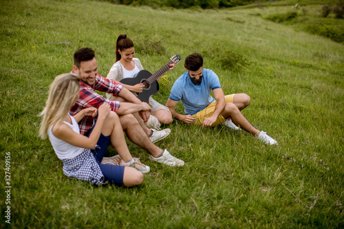 Group od young people havin...
