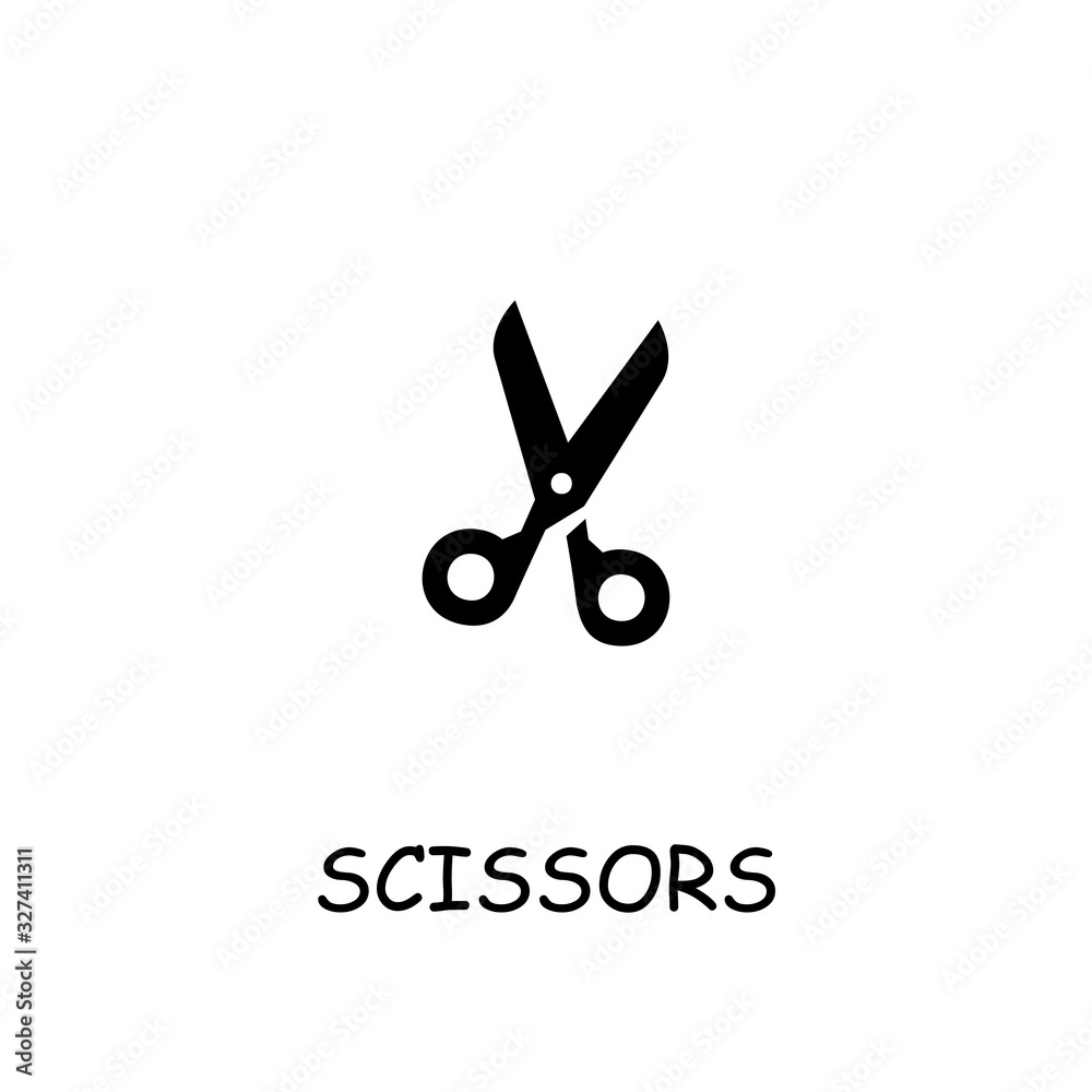 Scissors flat vector icon Scissors flat vector icon