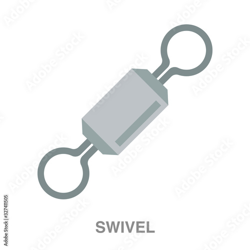 swivel flat icon on white transparent background. You can be used black ant icon for several purposes.	